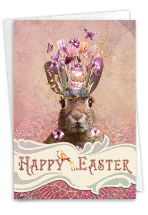 Floral Watercolor Easter Egg Design With Happy Easter Greeting Mug