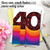 Bold Milestones - 40, Extra Large Anniversary Greeting Card - J6110BANG