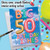 Inflated Messages - 50, Jumbo Milestone Birthday Greeting Card - J5651CMBG-US