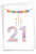 Word Cloud-21, Printed Milestone Birthday Greeting Card - C9406MBG