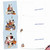 Menorah Animal Bands, Assorted Set Of Chanukah Notecards - AM9541HKG Menorah Animal Bands, Assorted Set Of Chanukah Notecards - AM9541HKG