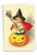 Vintage Pumpkins-Witch, Printed Halloween Greeting Card - C9561IHWG Vintage Pumpkins-Witch, Printed Halloween Greeting Card - C9561IHWG