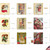 Vintage Season's Greetings, Assorted Set Of 36 Printed Christmas Notecards - AM10141XSG-B1x36