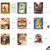 Vintage Season's Greetings, Assorted Set Of 36 Printed Christmas Notecards - AM10141XSG-B1x36