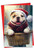 Santa Hat Puppies - Basket, Printed Christmas Greeting Card - C10188JXS