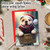 Santa Hat Puppies - Basket, Printed Christmas Greeting Card - C10188JXS