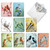 Blooming Songbirds, Assorted Set Of Printed Blank All Occasions Notecards - AM10702OCB-B2x10 Blooming Songbirds, Assorted Set Of Printed Blank All Occasions Notecards - AM10702OCB-B2x10