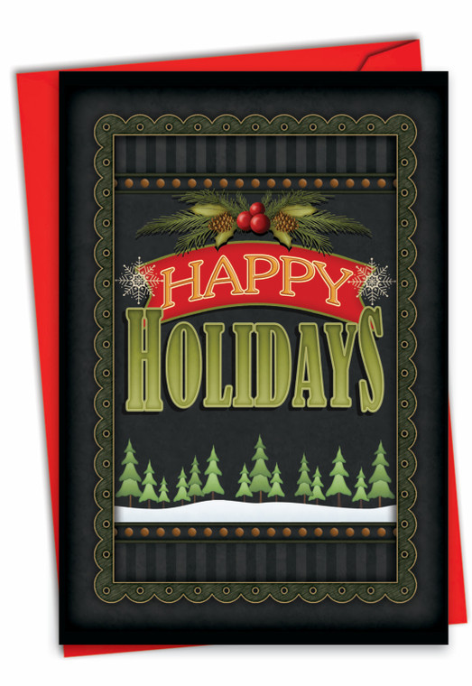 Chalk Up Another Holiday, Printed Christmas Greeting Card - C3297CXS