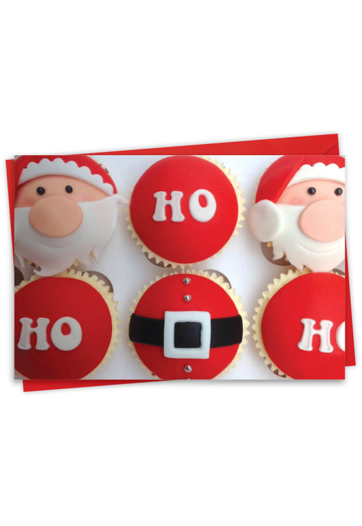 Christmas Cupcakes, Printed Christmas Greeting Card - C3284DXS