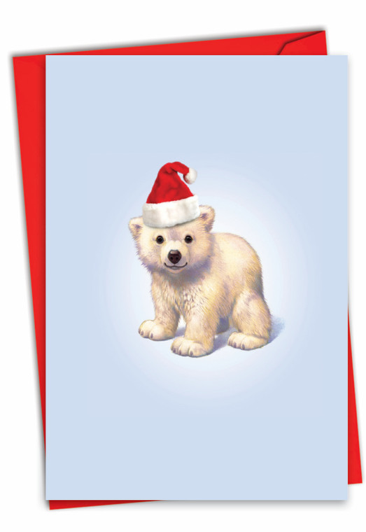 Christmas Zoo Babies, Printed Christmas Greeting Card - C6726CXS