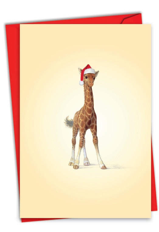 Christmas Zoo Babies, Printed Christmas Greeting Card - C6726FXS