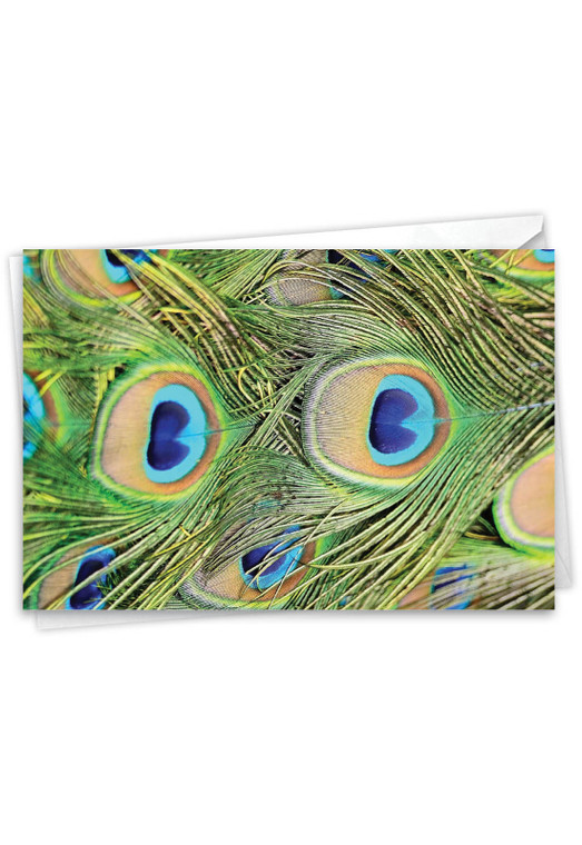 Fancy Feathers, Printed Birthday Greeting Card - C2003ABDG