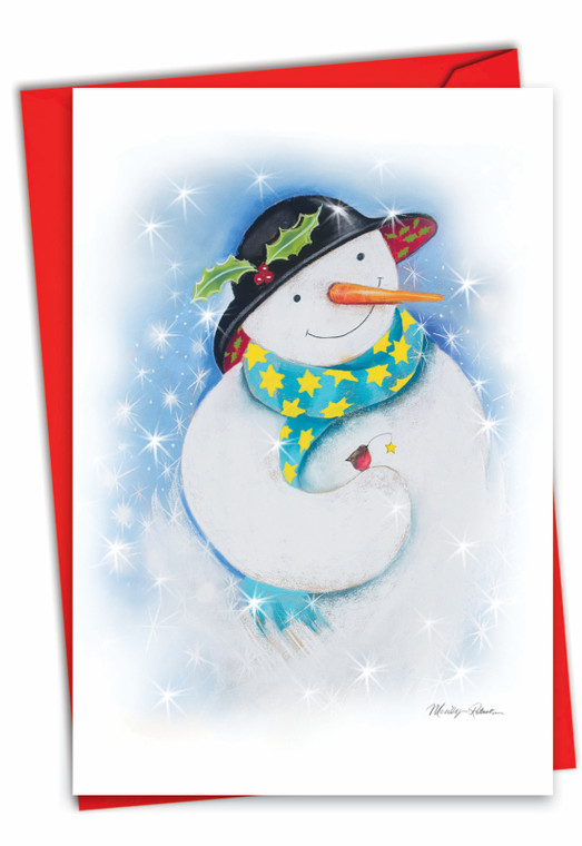 Festive Snowmen, Printed Christmas Greeting Card - C9622BXS