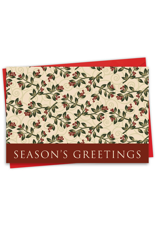 Holiday Leaflike, Printed Blank Greeting Card - C6694DSG