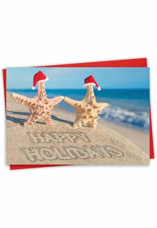 Season's Beachin', Printed Christmas Greeting Card - C6651FXS