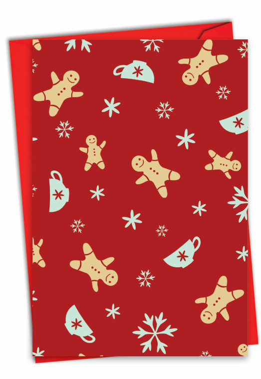 Season's Patterns, Printed Christmas Greeting Card - C3957AXS