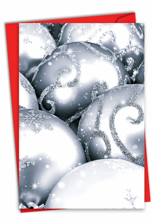 Visions In Silver, Printed Christmas Greeting Card - C3961CXS