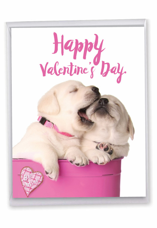 Pups In Love, Jumbo Valentine's Day Greeting Card - J3472VDG