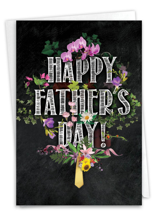 Chalk And Roses, Printed Father's Day Greeting Card - C2358FFDG