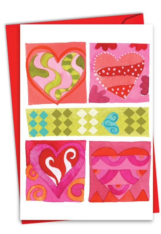 Art Hearts, Printed Valentine's Day Greeting Card - C6725DVDG