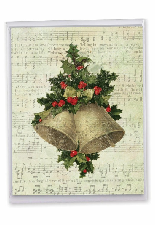 Holly Notes, Extra Large Christmas Greeting Card - J6650HXSG