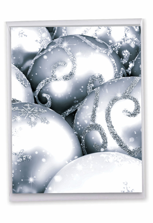 Visions In Silver, Extra Large Christmas Greeting Card - J3961CXSG