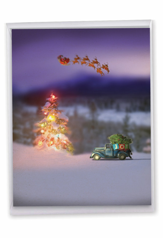 Toy Trucks 'N Trees, Jumbo Christmas Greeting Card - J6689CXSG