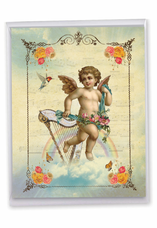 Angelic Notes, Extra Large Valentine's Day Greeting Card - J6446EVDG