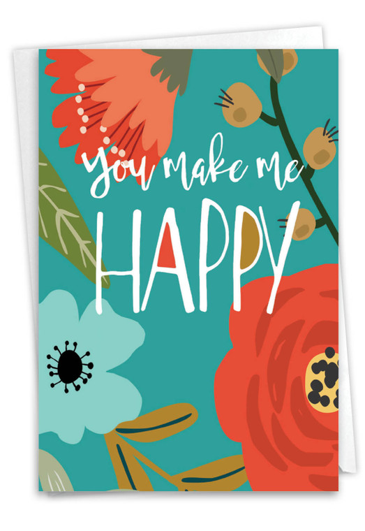Optimisms - Make Me Happy, Printed Anniversary Greeting Card - C6631JANG