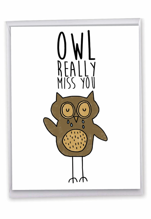 Fun Puns, Jumbo Miss You Greeting Card - J2975DMYG