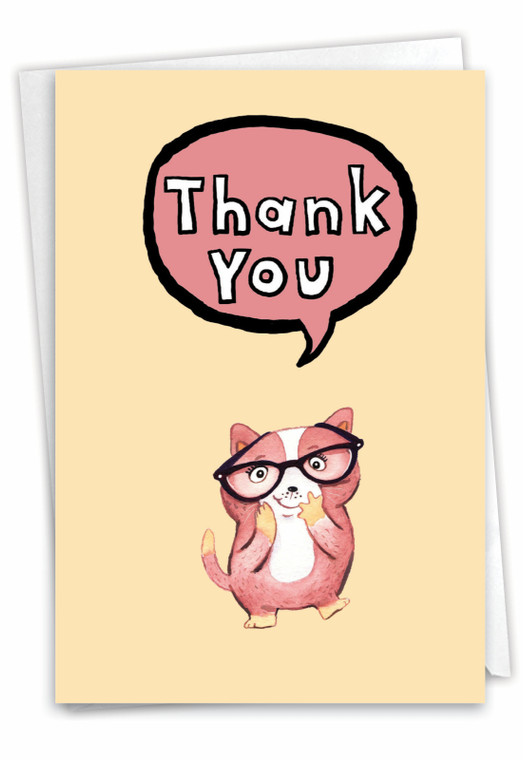 Fuzzy Tummies, Printed Thank You Greeting Card - C6627GTYG