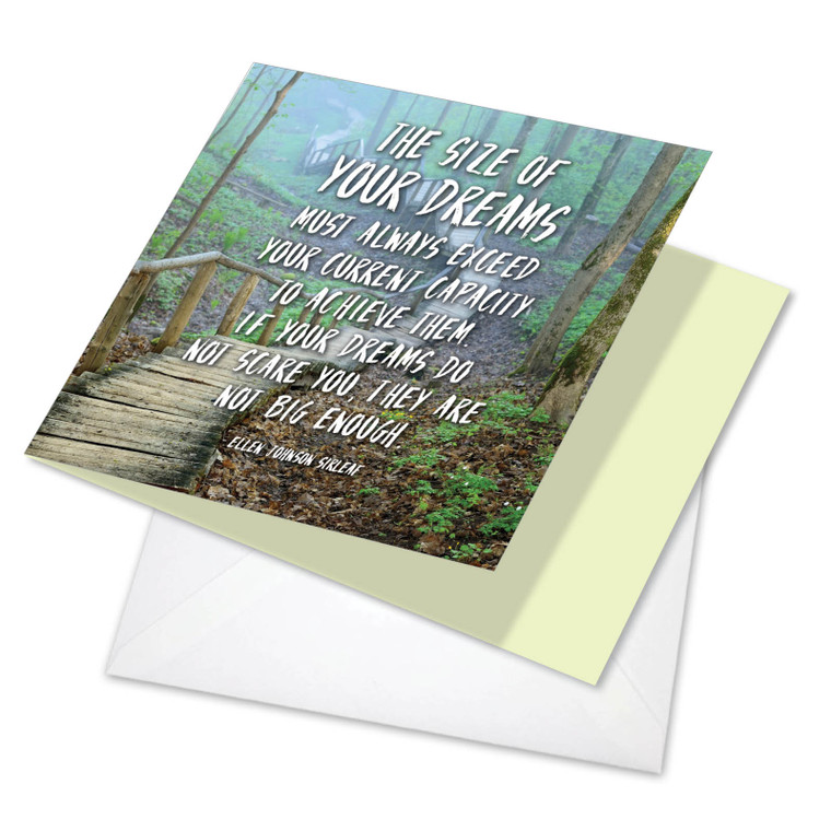 Resist Quotes Sirleaf, Printed Square-Top Blank Greeting Card - CQ4619HOCB