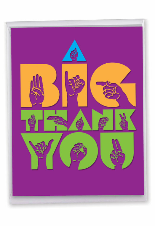 Big Signs, Jumbo Thank You Greeting Card - J4974ATYG