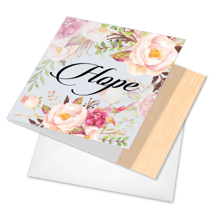 In A Word - Hope, Printed Square-Top Blank Greeting Card - CQ4969IOCB