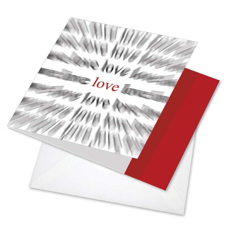 Words In Motion - Love, Printed Square-Top Blank Greeting Card - CQ4951JOCB