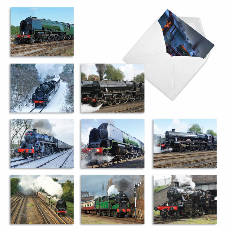 Do The Locomotive, Assorted Set Of Blank Notecards - AM5071OCB