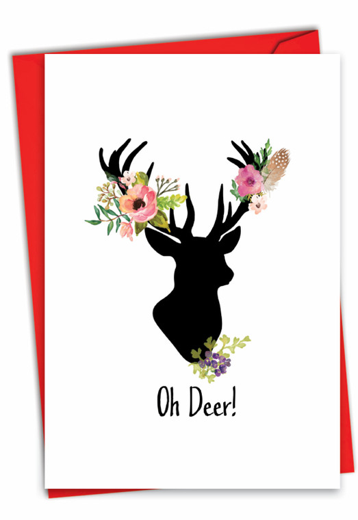 Oh Deer, Printed Christmas Greeting Card - C4999AXS