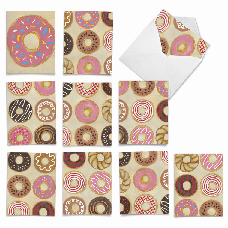 Time To Send The Donuts, Assorted Set Of Thank You Notecards - AM6021TYG