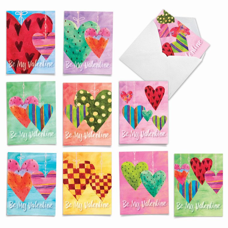 Watercolor Heartworks, Assorted Set Of Valentine's Day Notecards - AM5656VDG