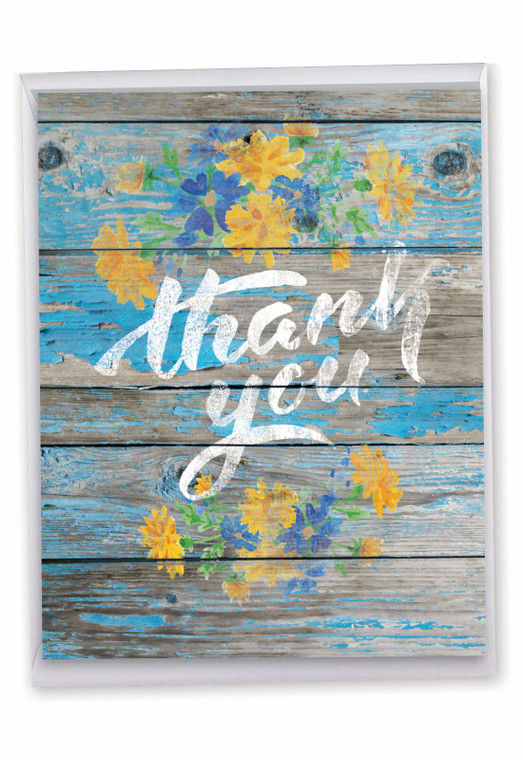 Blooming Driftwood, Jumbo Thank You Greeting Card - J6108CTYG-US
