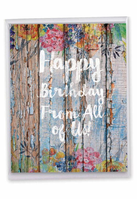 Blooming Driftwood, Extra Large Birthday Greeting Card - J6108EBDG-US