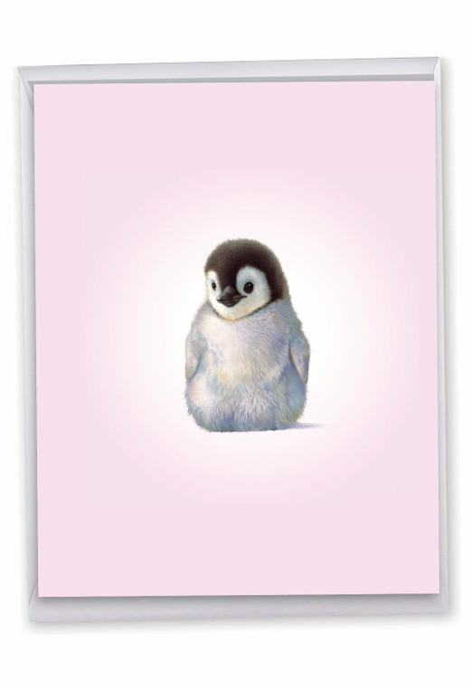 Zoo Babies - Penguin, Jumbo Birthday Greeting Card - J6726BBDG