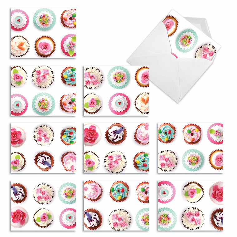 Note Cards with Inviting Frosted Cupcakes