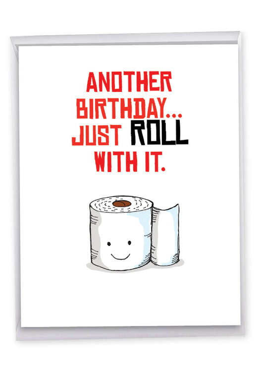 Birthday Puns - Roll, Extra Large Birthday Greeting Card - J6119CBDG