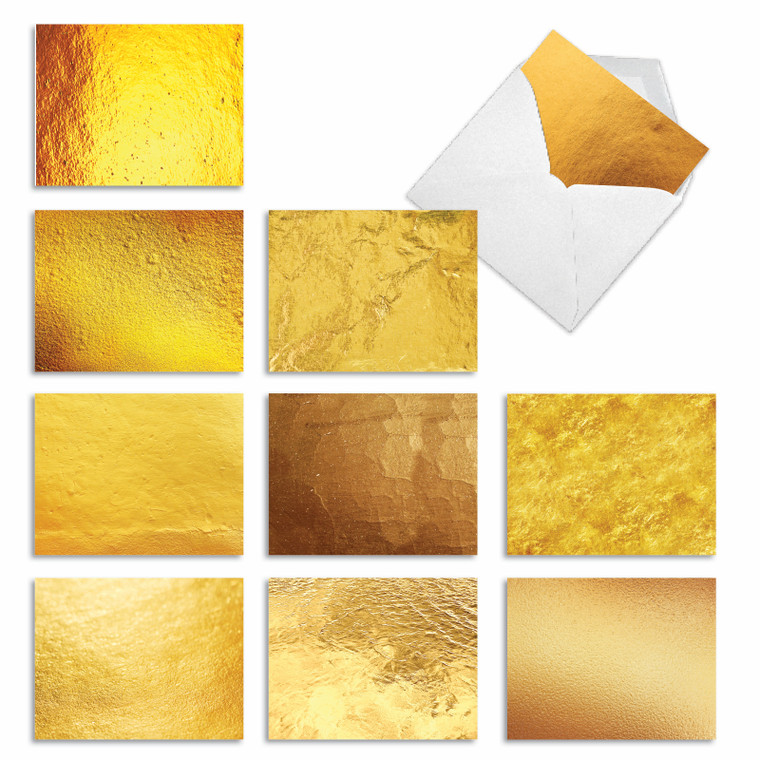 Going For The Gold, Assorted Set Of Blank Notecards - AM3306OCB