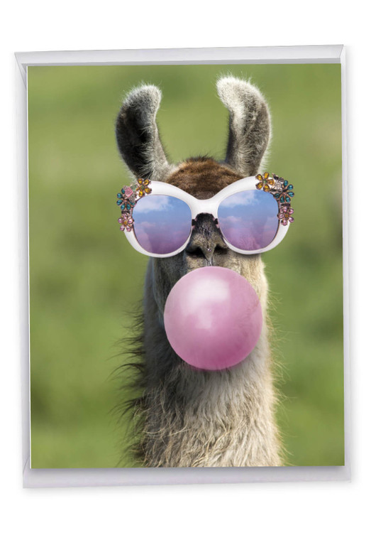 Balloon Animals - Llama, Extra Large Birthday Greeting Card - J6837GBDG