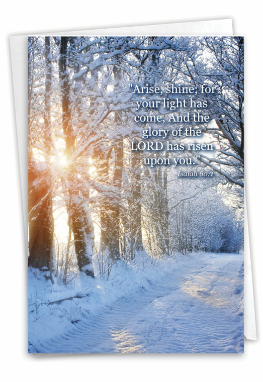 Winter Sunrise - Isaiah 60:1, Printed Congratulations Greeting Card - C6655ACGG