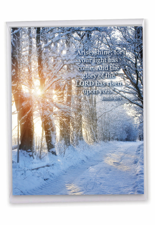 Winter Sunrise - Isaiah 60:1, Extra Large Congratulations Greeting Card - J6655ACGG