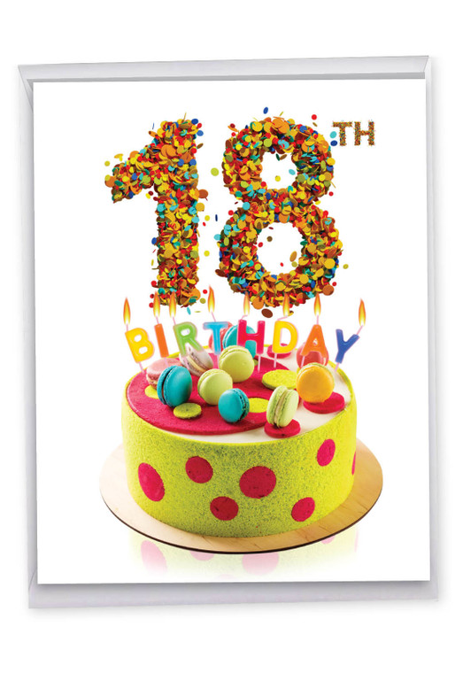 Big Day - 18, Extra Large Milestone Birthday Greeting Card - J7060BMBG