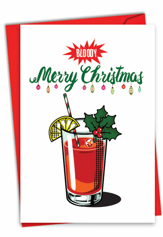 Bloody Merry, Printed Christmas Greeting Card - C7129XSG